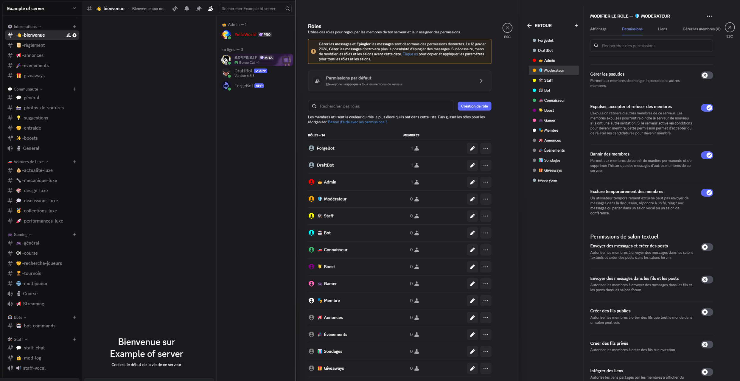 Aperçu serveur Discord généré